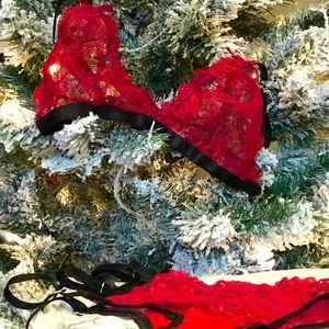 Cherry Gretchen lace set. Handmade & imported